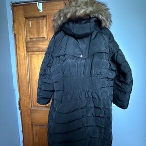 Women's Plus Size Faux-Fur-Trim Hooded Down Puffer Coat